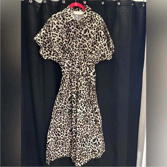 Anthropologie Tobie Animal Print Midi Dress - Picture 4 of 5